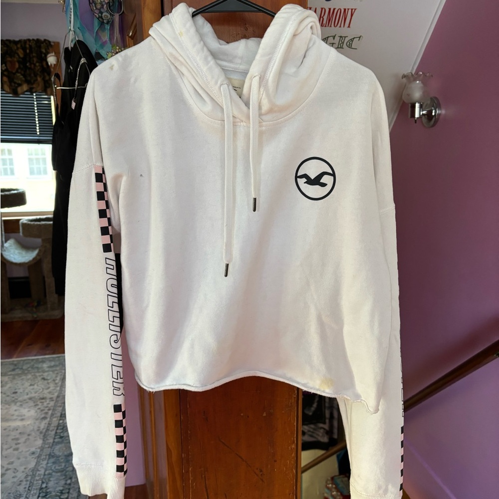 White Hollister crop top size L